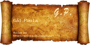 Gál Paula névjegykártya