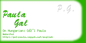 paula gal business card